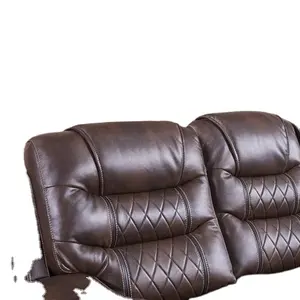 2024 Hochwertige Wohnzimmer Sofas Top Narben braun Leder Liege Liebes sitz mit Konsole