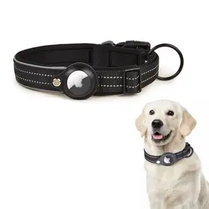 Großhandel GPS-Tracker Nylon Air Tag Airtag Hund Haustier Halsbänder für mit Airtag Halter