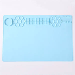 Tablero de dibujo de silicona para niños, alfombrilla de pintura, paleta artesanal de garabatos - Product Image 6