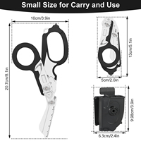 Ciseaux multifonctionnels pliables 6 en 1, ciseaux de premiers secours en acier inoxydable, pinces de sauvetage en plein air, outils portables