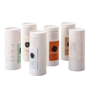 wholesale paper cylinder tea box kraft paper tubecardboard tube paperboard jar custom poster tube tea packaging