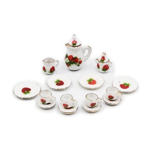 1/12 Scale <strong>Doll</strong> House <strong>Porcelain</strong> 15pcs Tea Set for Promotion Gift - Product Image 5