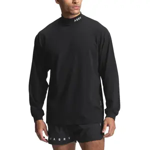 남자 스웨터 작은 터틀넥 편지 자수 단색 스웨터 바닥 셔츠