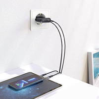 Cargador Rápido GaN Delgado de 30W, Tendencia 2026, 1C1A, Adaptador de Pared Portátil para Android y iPhone