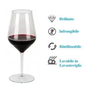 Verres à vin en plastique transparent 470cc, verres à cocktail réutilisables - Product Image 3