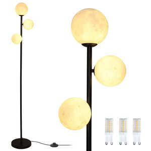 <span class=keywords><strong>Lampadaire</strong></span> LED 3D sans fil au design minimaliste moderne, à intensité variable avec tête ronde pour la lecture pour le bureau ou la décoration intérieure - Product Image 1