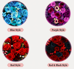 Caja de Regalo Redonda <span class=keywords><strong>con</strong></span> Ventana para Rosas Preservadas, <span class=keywords><strong>Flores</strong></span> Eternas de Múltiples Temáticas, Decoración de Lujo para el Hogar, Regalos para el Día de San Valentín y el Día de la Madre - Product Image 6