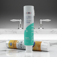Tubes de dentifrice personnalisables en plastique blanc/ABL de 100 ml et 120 ml avec bouchon à vis, couvercle à clapet spécial dentifrice pour usage quotidien