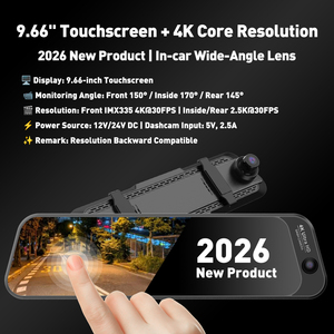 Cámara para Vehículo 4K 4G WiFi GPS, Fácil Instalación, Cámara de Tablero con Grabador de <span class=keywords><strong>Video</strong></span>, Doble Lente, Espejo Retrovisor, Resolución 4K - Product Image 2