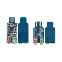 CM108 USB Carte Son Module Pilote Gratuit Adaptateur Audio Externe 3.5mm Casque Microphone Prise pour PC Portable Plug and Play