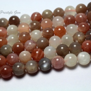 <span class=keywords><strong>Piedra</strong></span> lunar de <span class=keywords><strong>color</strong></span> mezclado natural, cuentas sueltas redondas lisas de 8mm, Gema para fabricación de joyas, venta al por mayor - Product Image 1