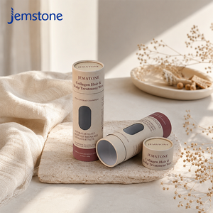 Custom Printed Eco-friendly Paper Tube for Hair Conditioner Matte Lamination Cylinder Packaging <b>Box</b> with Clear Window - Product Image 3