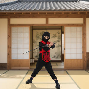 <span class=keywords><strong>Costume</strong></span> de luxe unisexe Ninja Cosplay pour enfants équipement d'entraînement sportif d'art martial en gros - Product Image 5