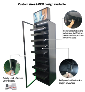Negozio di fumo armadietto sigarette tabacco espositore con luce a Led - Product Image 3