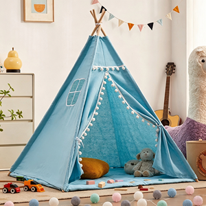 Tente en tissu lin-coton pour enfants, pour pique-nique en plein air, aire <span class=keywords><strong>de</strong></span> jeux intérieure, petite maison, château <span class=keywords><strong>de</strong></span> la <span class=keywords><strong>Reine</strong></span>, pour garçons et filles - Product Image 4