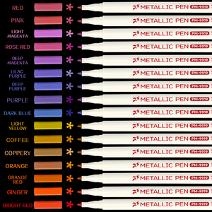 Bút Đánh Dấu Sơn Kim Loại Nghệ Thuật 36 Màu Bút Đánh Dấu Vĩnh Viễn Kim Loại Màu Bạc Và Vàng Bút Đánh Dấu Chữ Ký Thẻ Quà Tặng - Product Image 2