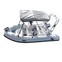 Article populaire : Bateau semi-rigide en aluminium abordable avec revêtement en PVC pour la pêche et les loisirs en famille