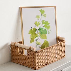 Cestino portaoggetti pieghevole in metallo e <span class=keywords><strong>plastica</strong></span> intrecciata <span class=keywords><strong>per</strong></span> cucina, bagno e biancheria da letto - Decorazione <span class=keywords><strong>per</strong></span> la casa, esposizione del <span class=keywords><strong>pane</strong></span> e organizzazione degli utensili - Product Image 1