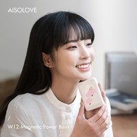 SOLOVE Banco de Energía Magnético de Carga Rápida de 5000 mAh, Banco de Energía Móvil con Carga Inalámbrica y Pantalla LED, Cargador Portátil W12