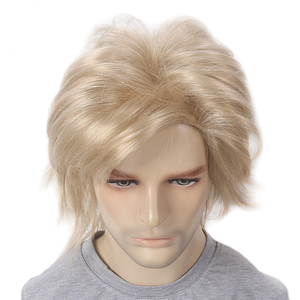 ชุดวิกผมผู้ชายแบบเต็มหัวสุดหล่อใหม่วิกผมผู้ชายย้อนยุคมีขนนุ่มปุกปุยผมหน้าม้า - Product Image 3
