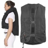 Veste de moto tout-terrain unisexe en nylon durable, respirante, coupe-vent, avec protection airbag et éléments réfléchissants pour moto et équitation
