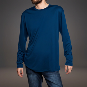 Camiseta de Manga Larga para Hombre, 100% Algodón, Secado Rápido, Tejido Refrigerante, Costuras Planas, Protección Solar para Deportes Acuáticos Activos, BJJ - Product Image 3
