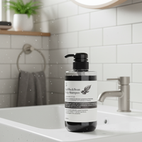 [SOY LAB] Champú Nutritivo Anticaspa con Extracto de Frijol Negro para el Cuidado del Cuero Cabelludo, 500 ml, para Hidratar el Cabello y la Frescura del Cuero Cabelludo