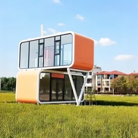 Villa préfabriquée de luxe à 2 chambres prête à être expédiée, maison modulaire en acier, maison-bateau, hôtel flottant, autres mini-maisons