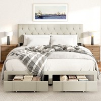 Nouvelle collection : Cadre de lit luxueux et moderne, repositionnable, avec rangement intégré, design intelligent pour les lofts urbains et les appartements.