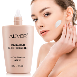 Aliver 30ml SPF 15 UV Bảo Vệ Dưỡng Ẩm Sâu Giữ Ẩm Kem Che Khuyết Điểm Lâu Dài Không Thấm Nước Màu Sắc Thay Đổi Nền Tảng Chất Lỏng - Product Image 5