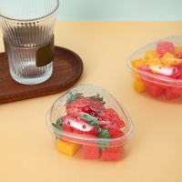 Boîte d'emballage pour dessert aux fraises, boîte jetable transparente en PET de qualité alimentaire pour gâteau