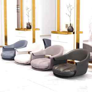 Nueva Silla de Peluquería de Acero Inoxidable Ligera y de Lujo, Asiento de Cuero, Altura Ajustable, Silla Giratoria y Elevadora de Diseño Moderno - Product Image 4