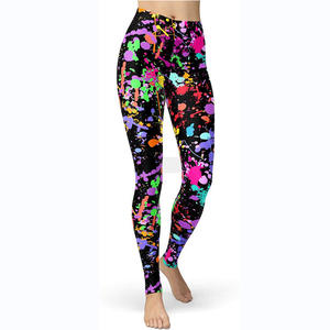 Leggings pour femmes en gros, style années <span class=keywords><strong>80</strong></span>, imprimé artistique néon, doux comme du beurre, extensibles - Product Image 3