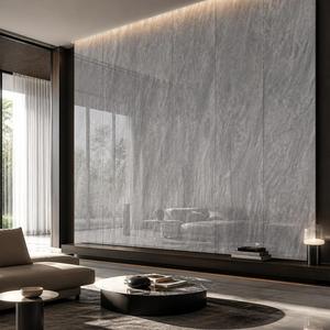 Lastra di Roccia 1200 * 2400 * 9mm Grigio Nuvola Superficie Lucida Adatta per Ville Grandi Appartamenti Edifici per Uffici - Product Image 2
