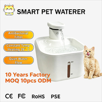 Bebedero Inteligente para Mascotas con Temperatura Constante de 28 Grados, Carga Inalámbrica, Filtro de 5 Etapas, Dos Modos, 60 Días de Duración de la Batería, WiFi