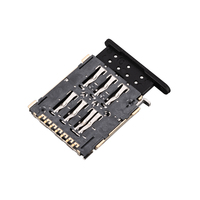 Fabricante Chino de Conectores MUP Push-Pull para Tarjetas SIM, Soporte para Tarjetas Nano SIM de 6 Pines, para Montaje en PCB de Teléfonos Móviles