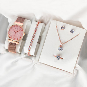 Orologio di lusso per donna bracciale Set cinturino magnetico da donna orologi al quarzo Set di gioielli regalo - Product Image 6