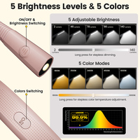 Lampe de lecture LED ergonomique OEM à suspendre au cou, 5 couleurs, intensité réglable en continu, protection des yeux, rechargeable USB-C, flexible, idéale pour un cadeau