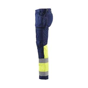 BLAKLADER - 155818118933D128 Pantalon haute visibilité avec stretch Bleu marine/jaune-EAN 7330509883334 HI-VIS WORKWEAR - Product Image 5