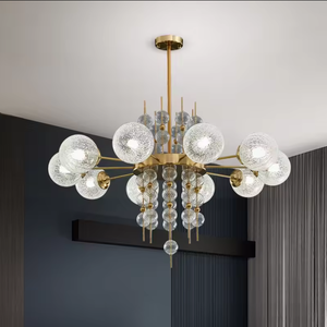 Zèle Éclairage Pendentif Lumières Personnalisé Hôtel Villa Led Plafonnier Suspendu Lustre En Cristal Moderne - Product Image 2