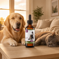 Gouttes calmantes pour animaux de compagnie, soulagement de l'anxiété pour chiens et chats, Ashwagandha, fleur de passion, complément liquide, bien-être du système nerveux, 2 oz