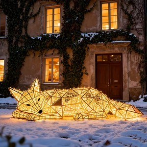 Custom Life Size <strong>Christmas</strong> <strong>Fox</strong> Light Outdoor Waterproof IP65 LED Decor for Theme Park Thanksgiving Home &amp; Holiday <strong>Decoration</strong> - Product Image 2