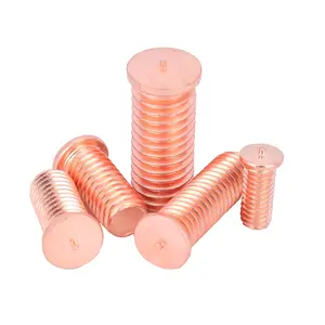 Good Quality Flat Head With Dotted Copper-plated Threaded Weld Stud Tornillos Spot Welding Screw Machinery Screws