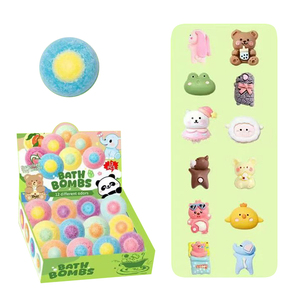 Bombas de Baño para Niños en Oferta, Juguetes Sorpresa con Forma de Animales en el Interior, Juego de 12 Bombas de Baño Efervescentes Perfumadas para Aliviar el Estrés y Disfrutar del Baño - Product Image 1