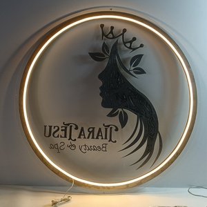 Beauty Decoration Custom <b>Acrylic</b> Business Logo Sign With LED Strips Wall Decor for Home Office Buildings Parks Signage - Product Image 4