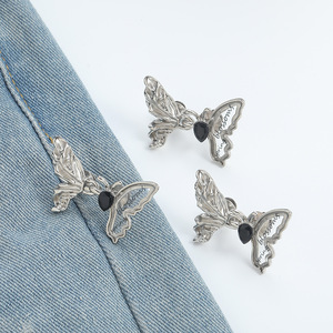 Botón transparente para ajustar la cintura, tipo mariposa, desmontable, sin clavos, sin costuras, que puede ajustar la talla de un modelo grande. - Product Image 3