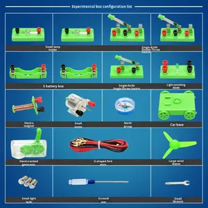 Kit Completo de Experimentos Eléctricos para Estudiantes de <span class=keywords><strong>Primaria</strong></span> <span class=keywords><strong>y</strong></span> <span class=keywords><strong>Secundaria</strong></span>, Circuitos de Física, Equipo de Experimentos de Física - Product Image 4