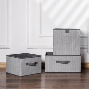 Clothing Organizer Storage Box Rectangle Foldable Stackable With Handle For Clothes Home Furnishing Desktop Toy Storage - Product Image 3