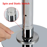Rose Portable 45mm pour Spinning Dance Pole Acier Inoxydable Maison Exotique Stripper Pole avec Extension pour la Danse