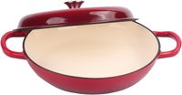 Casserole en fonte émaillée avec double poignée pour cuisine, vente en gros d'usine